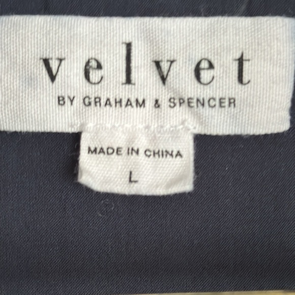 Velvet Samantha Rayon Challis Peasant Top by GRAHAM & SPENCER EUC - Picture 3 of 6